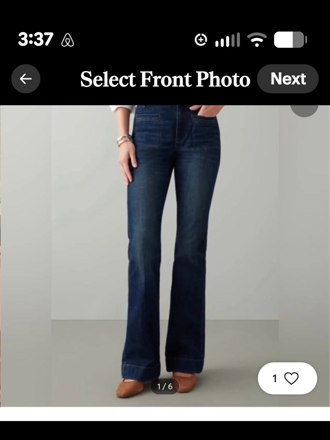 Classic High-Rise Flare Jeans - Dark Blue J Jill Size 4 Tall